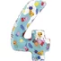 Kép 1/2 - Peppa malac Blue 4-es szám fólia lufi 66 cm
