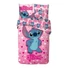 Kép 1/3 - Disney Lilo és Stitch, A csillagkutya Rose Heart ágyneműhuzat 140×200cm, 65x65 cm