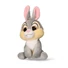 Kép 1/4 - Disney Bambi Thumper 3D plüss figura akasztóval, táskadísz 13 cm