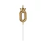Kép 1/3 - Arany Champagne Crown 0-ás számgyertya, tortagyertya 6 cm