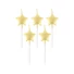 Kép 1/3 - Arany csillag Metallic Gold tortagyertya, gyertya szett 5 db-os