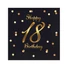 Kép 1/2 - Happy Birthday 18 B&C Gold szalvéta 20 db-os 33x33 cm