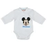 Kép 1/3 - Disney Mickey hosszú ujjú baba body fehér