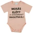 Kép 1/3 - Rövid ujjú baba body "Mosás előtt a kisgyereket távolítsa el!" felirattal