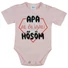 Kép 1/3 - Rövid ujjú baba body "Apa az én igazi hősöm" felirattal