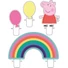 Kép 2/2 - Peppa malac Confetti tortagyertya, 4 db-os gyertya szett