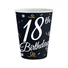Kép 1/2 - Happy Birthday 18 B&C papír pohár 6 db-os 200 ml