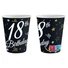 Kép 2/2 - Happy Birthday 18 B&C papír pohár 6 db-os 200 ml
