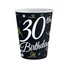 Kép 1/2 - Happy Birthday 30 B&C papír pohár 6 db-os 200 ml
