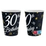 Kép 2/2 - Happy Birthday 30 B&C papír pohár 6 db-os 200 ml