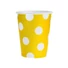 Kép 1/2 - Sárga Yellow Polka Dots papír pohár 6 db-os 270 ml