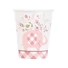Kép 1/2 - Rózsaszín Elefánt Floral papír pohár 8 db-os 266 ml
