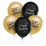 Kép 1/2 - Happy Birthday 18 Gold-Black léggömb, lufi 5 db-os 12 inch (30 cm)