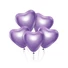 Kép 1/3 - Szív Platinum Light Purple léggömb, lufi 6 db-os 12 inch (30 cm)