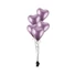 Kép 2/3 - Szív Platinum Light Purple léggömb, lufi 6 db-os 12 inch (30 cm)