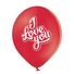 Kép 2/3 - I Love You Red léggömb, lufi 6 db-os 12 inch (30 cm)