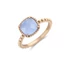 Kép 1/2 - Victoria Rose gold színű kék köves gyűrű
