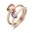Kép 1/2 - Victoria Rose gold színű színes köves gyűrű