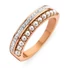Kép 1/2 - Victoria Rose gold színű fehér köves, gyöngyös gyűrű