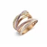 Kép 1/2 - Victoria Rose gold színű színes köves gyűrű