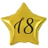 Kép 1/2 - Arany Happy Birthday 18 Gold csillag fólia lufi 48 cm