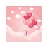 Kép 1/3 - Szerelem Love Is In The Air Pink szalvéta 20 db-os 33x33 cm