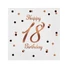 Kép 1/3 - Happy Birthday 18 B&C White szalvéta 20 db-os 33x33 cm
