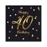Kép 1/3 - Happy Birthday 40 B&C Gold szalvéta 20 db-os 33x33 cm