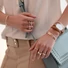 Kép 2/2 - Victoria Rose gold színű bőr szíjas karóra