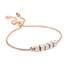 Kép 1/3 - Victoria Rose gold színű fehér köves kocka karkötő