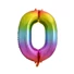 Kép 3/4 - Szivárvány Rainbow 0-ás szám fólia lufi 85 cm