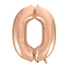 Kép 1/2 - Rose Gold 0-ás szám fólia lufi 92 cm