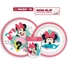 Kép 2/2 - Disney Minnie Being More csúszásmentes étkészlet, micro műanyag szett
