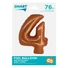 Kép 2/2 - Réz 4-es Copper szám fólia lufi 76 cm