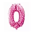 Kép 1/2 - Rózsaszín Pink with Hearts 0-ás szám fólia lufi 61 cm