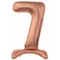 Kép 1/2 - Rose Gold 7-es szám fólia lufi talppal 74 cm