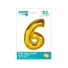 Kép 3/3 - Arany 6-os Gold szám fólia lufi 92 cm