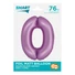 Kép 2/2 - Levendula 0-ás Lavender Mat szám fólia lufi 76 cm