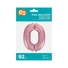 Kép 2/2 - Light Pink, Rózsaszín 0-ás szám fólia lufi 92 cm