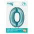 Kép 2/2 - Kék 0-ás Light Blue Mat szám fólia lufi 76 cm