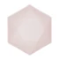 Kép 2/2 - Rózsaszín Vert Decor hatszögletű mélytányér 6 db-os 15,8 cm