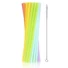 Kép 1/3 - Színes Colors műanyag újrafelhasználható szívószál 17 db-os + kefe