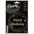 Kép 2/2 - Happy Birthday Black fólia lufi 36 cm