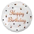 Kép 1/2 - Happy Birthday B&C White fólia lufi 36 cm