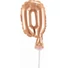 Kép 1/3 - Rose Gold 0-ás szám fólia lufi tortára 13 cm