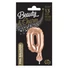 Kép 2/3 - Rose Gold 0-ás szám fólia lufi tortára 13 cm