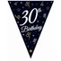 Kép 2/3 - Happy Birthday 30 B&C zászlófüzér 270 cm
