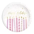 Kép 1/3 - Happy Birthday Candles papírtányér 8 db-os 23 cm FSC