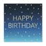 Kép 1/3 - Happy Birthday Golden Blue szalvéta 20 db-os 33x33 cm FSC