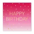 Kép 1/3 - Happy Birthday Golden Pink szalvéta 20 db-os 33x33 cm FSC